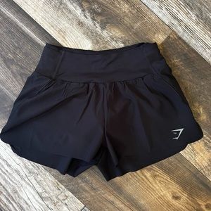 black gymshark shorts, size xs